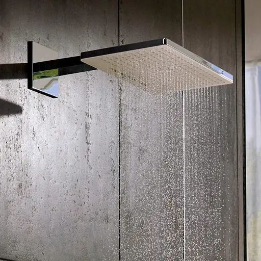 Верхний душ Hansgrohe Rainmaker Select 460 1jet с держателем Black/Chrome 24003600, Черный - фото 4