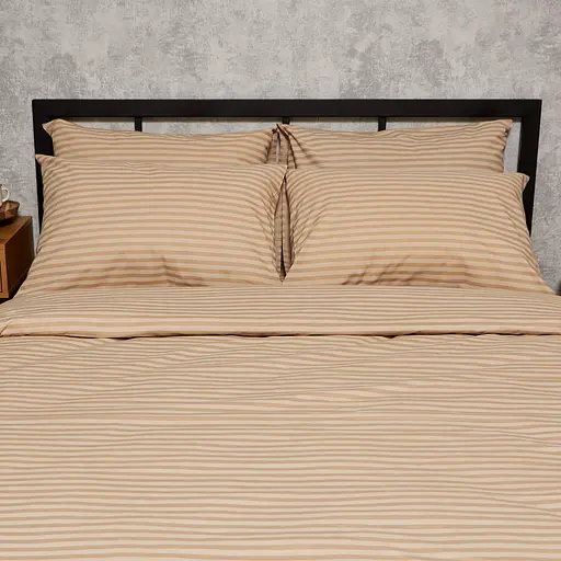 Комплект постельного белья Moon&Star Бязь Gold Люкс Sand Lines King Size 220x240 наволочки 2х50х70 - фото 3