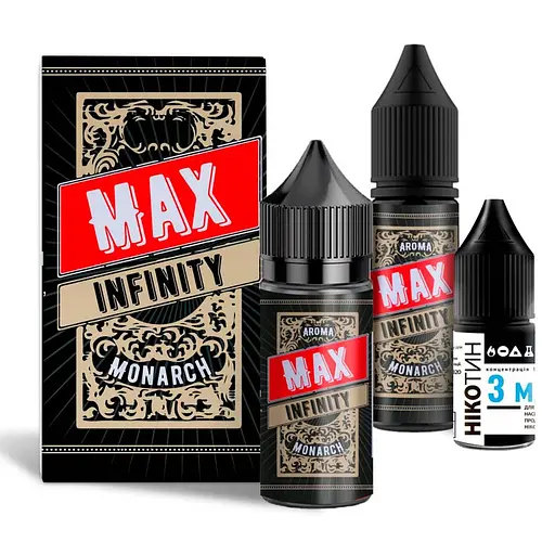 Набір компонентів для самозамісу сольової заправки для вейпу Flavorlab Infinity MAX 30 мл, 0-50 мг Monarсh Тютюн з вишнею (15428)