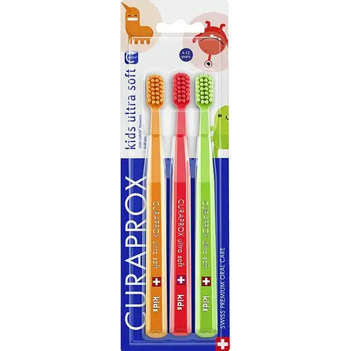 Набор детских зубных щеток Curaprox Ultra Soft 0,09 мм 3 шт.