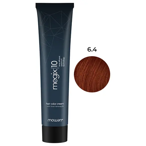 Профессиональная краска для волос с низким содержанием аммиака Megix10 Mowan 6.4 темно-медный блондин 100 мл - фото 1