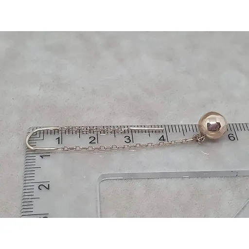 Золотые серьги-протяжки Империя золота Шары. СПП008(2)И - фото 5