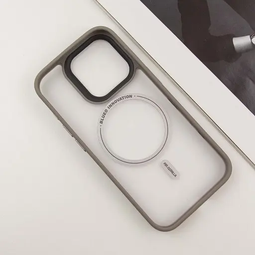 Чохол TPU+PC Blueo Skin Friendly Frosted with MagSafe для Apple iPhone 15 Pro 6.1 Сірий - фото 4