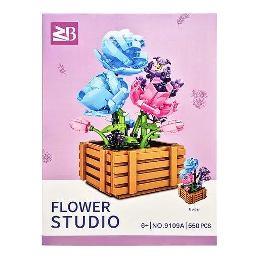 Детский конструктор "Цветы Роза" Flower Studio 9109A 550 деталей