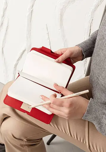 Жіночий шкіряний блокнот (Софт-бук) 3.0 червоний - фото 9