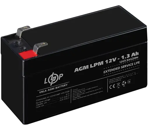 Акумуляторна батарея для ДБЖ LogicPower AGM 12 V / 1.3 А*ч (4131) - фото 3