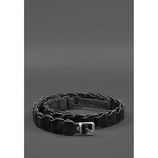 Женский кожаный бохо-ремень BlankNot Crazy Horse черный  - фото 7