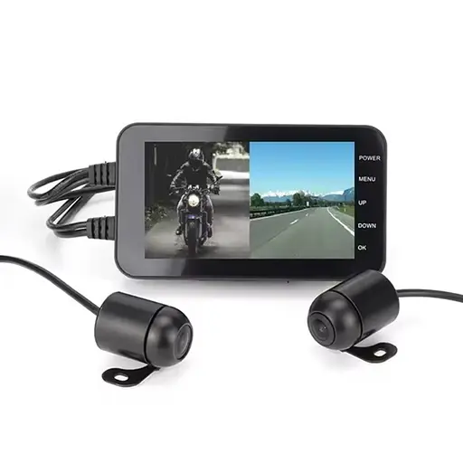 Видеорегистратор для мотоцикла на 2 камеры, защищенный от влаги FHD 1080P, wifi, G-sensor, датчик движения (100572)
