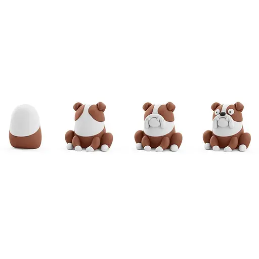 Набор пластилина "Собаки-Друзья: Бульдог Гипно" ЛИПАКА 30148-UA01 самостоятельно затвердевает - фото 3