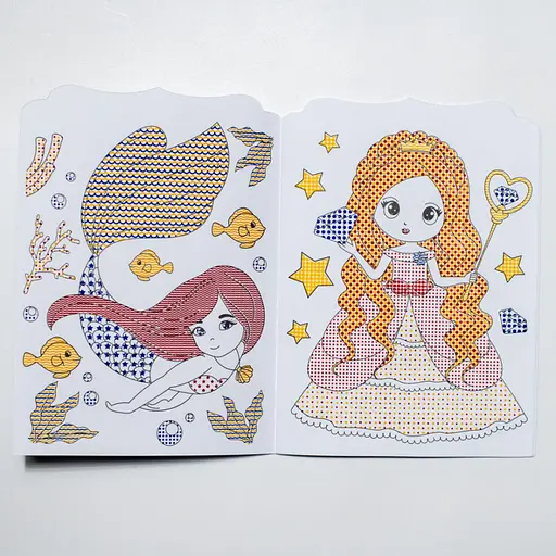 Водная раскраска "Русалки" Ранок 10171027, 8 страниц, 19 наклеек - фото 2