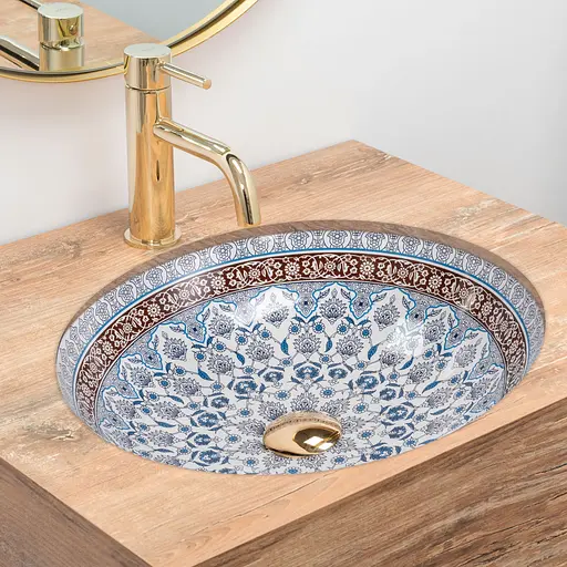 Умивальник Rea Arte blue виразний REA-U1222, Синий - фото 2