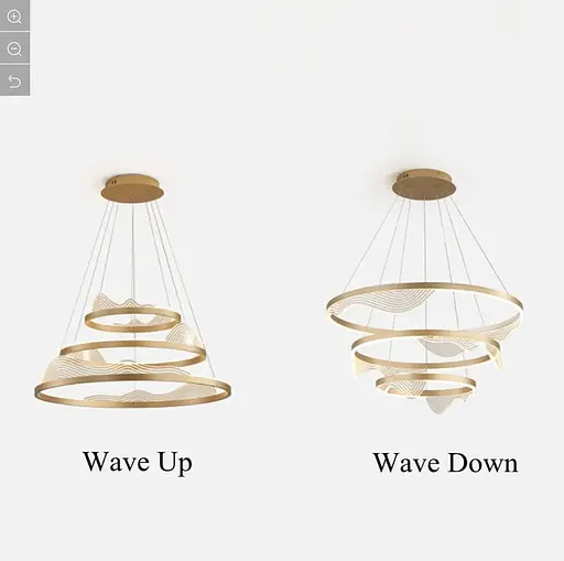 Светодиодная люстра 3 Мира PJ912 (40+60+80см) Золотистая - фото 4