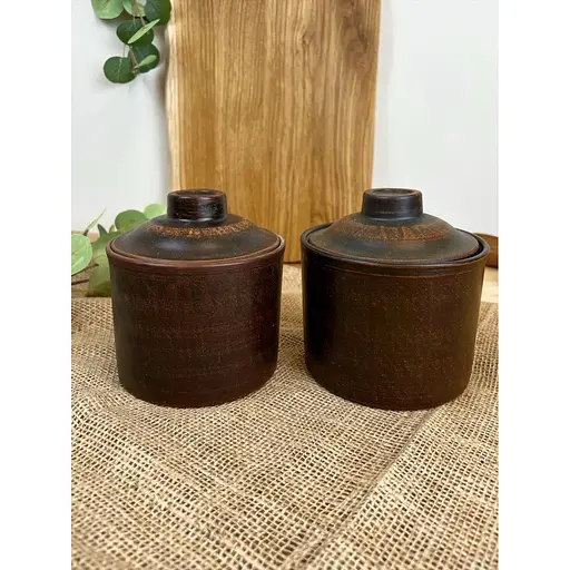 Набір банок для спецій 0.7 літра керамічний (глиняний) Гладкий