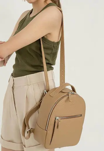 Кожаный рюкзак Groove S карамель флотар - фото 5