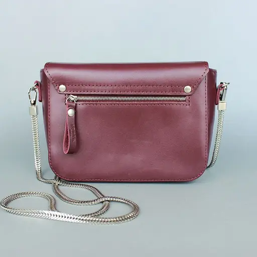 Жіноча шкіряна сумочка Yoko бордова - фото 5