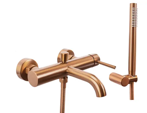 Смеситель для ванны Rea Lungo brushed copper настенный с изливом REA-B1115 Теплый закат - фото 1