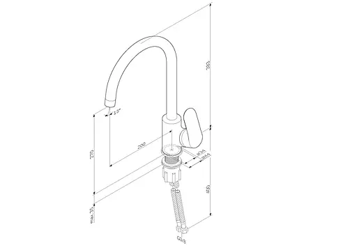 Змішувач для кухні AM.PM Like F80E07111 - фото 8