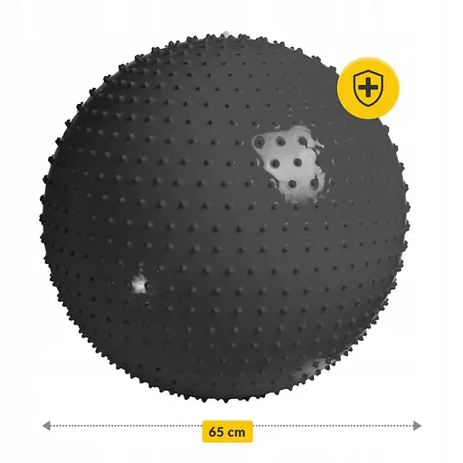 Мяч для фитнеса (фитбол) 4FIZJO 65 см массажный Anti-Burst 4FJ0618 Black (P-5905973400237) - фото 4