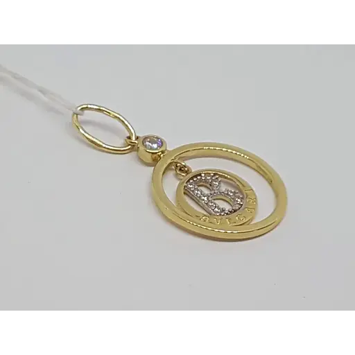 Золотая подвеска Столичная Ювелирная Фабрика с фианитами. 423064Ж - фото 2