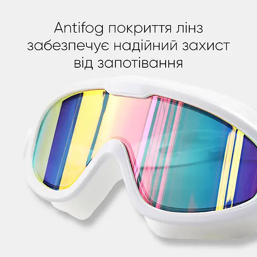 Маска для плавання Renvo Kariba Уні Anti-fog білий OSFM (2SM100-0308) - фото 6