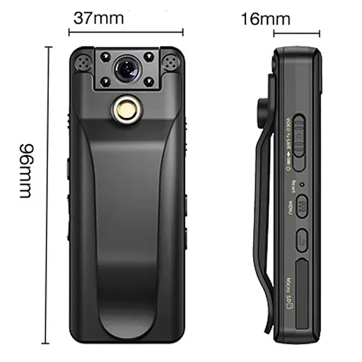 Мини камера - нагрудный видеорегистратор с поворотным объективом, экраном и диктофоном Nectronix A22 (100834) - фото 6