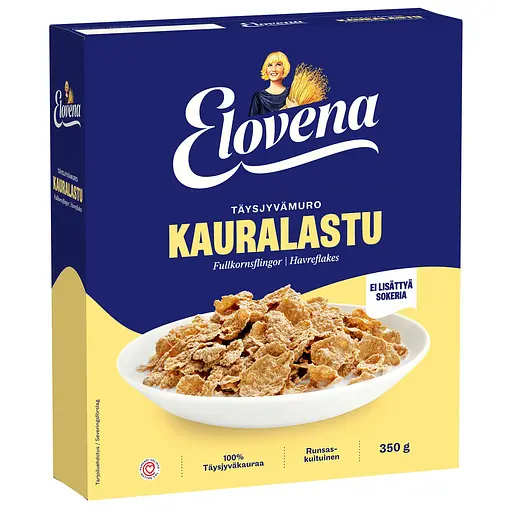 Вівсяні хрусткі пластівці Elovena цільнозернові 350 г - фото 1