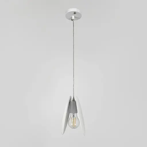 Підвісний білий світильник з мінімалістичним дизайном | Line F | Арт. D330 WT - фото 2