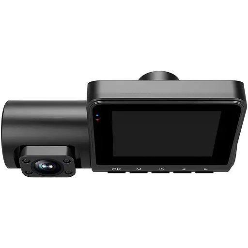 Автомобільний відеореєстратор Podofo 3 камери W8109 Black (18695) - фото 2