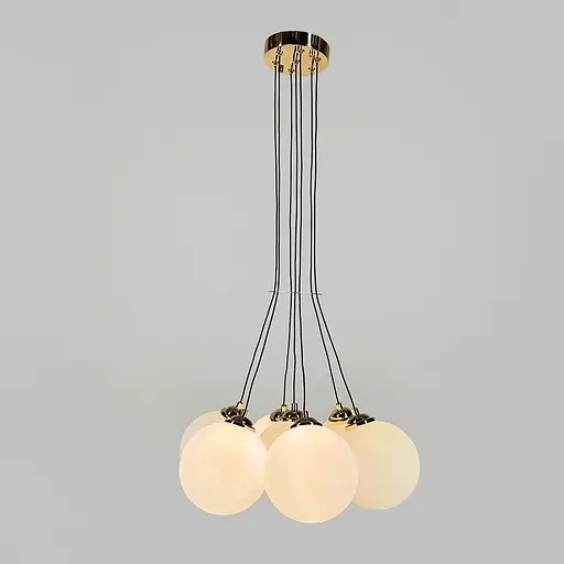 Люстра-пучок на 7 білих плафонів Ø 45 см | Line F | Арт. 1519/7 GD - фото 3