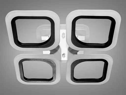 Світлодіодна люстра смарт світильник з пультом, 50Вт, чорний - фото 3