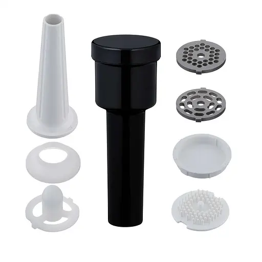 Panasonic Мясорубка, 1700Вт, 3кг/мин, 3 решётки, насадка для колбас, пластик, черный - фото 4