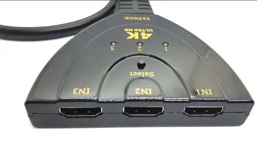 Перемикач комутатор HDMI 4K з 3 х в 1 порт спліттер switch (566194583) Чорний - фото 5