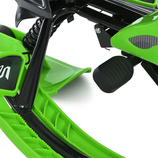 Снегокат детский MS 4636-1 с низкой рамой, мягким сиденьем из экокожи, усиленным рулем, зеленый - фото 2