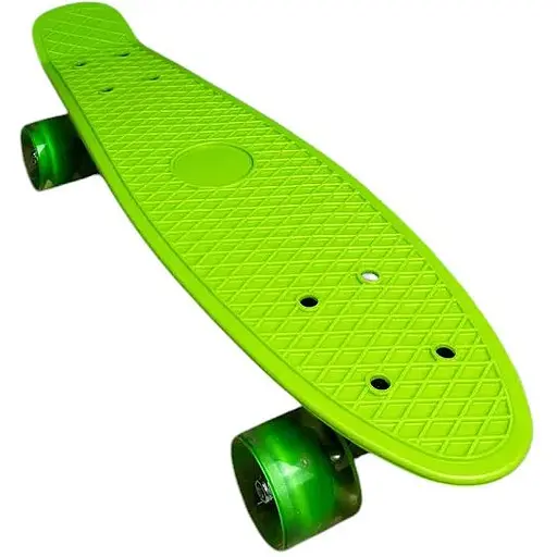 Скейт Пенни Борд A-Toys Penny Board Maraton со светящимися колёсами с декой 55 см зеленый