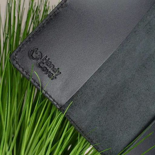 Обложка на паспорт, загранпаспорт кожаная черная Handycover 0054 - фото 4