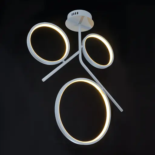 Люстра Brille світлодіодна у вітальню 30W WW+NW+CW GY (BR-01 645S/3) - фото 2