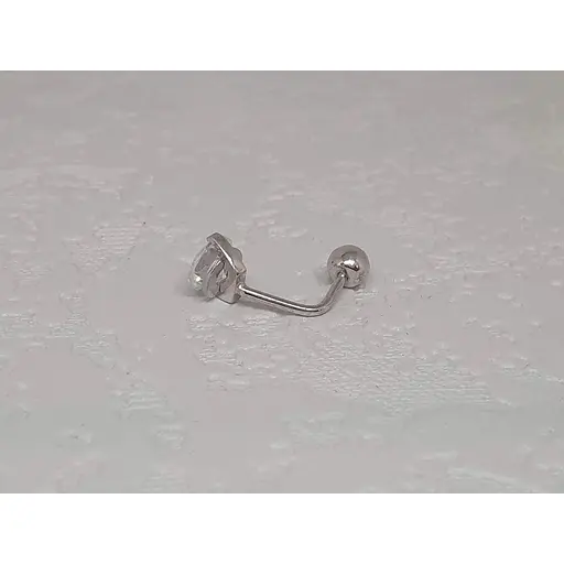 Срібна сережка для пірсингу пупка Umax. 7018U - фото 3