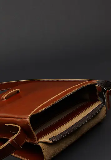 Чоловіча шкіряна сумка-месенджер Esquire світло-коричнева - фото 4