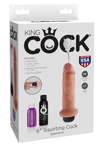 Фалоімітатор з еякуляцією Pipedream Squirting Cock 17.8 см тілесний - фото 6