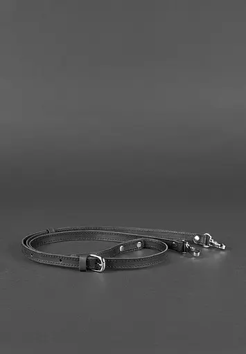 Шкіряна плетена жіноча сумка Пазл S чорна Krast - фото 7