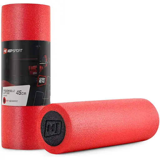 Массажный ролик (валик, роллер) Hop-Sport EPE 45см красный - фото 2