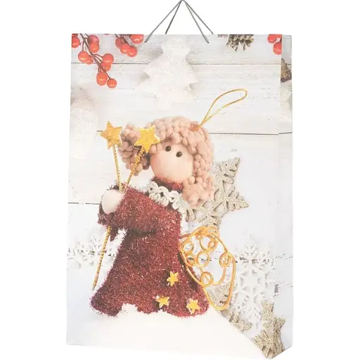 Пакет подарунковий новорічний DW6327 Червоний 72х50х18 см (2002014544141)(NY) - фото 1