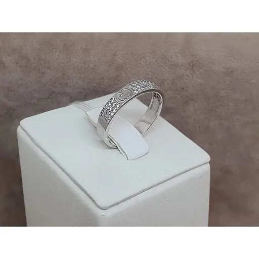 Серебряное кольцо Агни ГЕЛЛА с фианитами. 1612/1Р-CZ 17,5 18 - фото 3