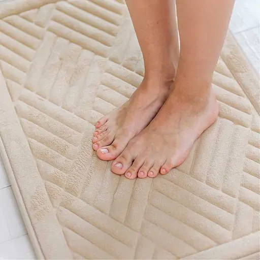 Коврик для ванной и туалета Lovely Svi мягкий, абсорбирующий, нескользящий 40 x 60 x 1.5 см Бежевый (2565026) - фото 3