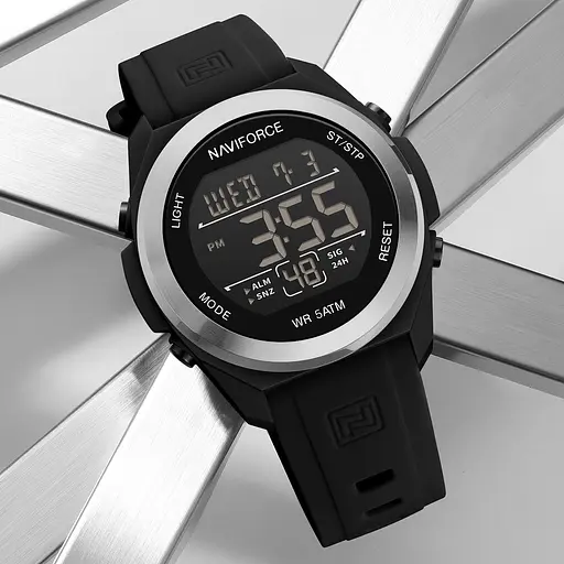 Наручний годинник чоловічий Naviforce Run Чорний (3520) - фото 4