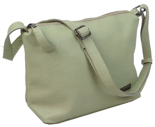 Женская кожаная наплечная сумка Borsacomoda салатовая sum0028728 - фото 3