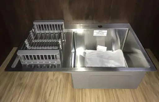 Мийка кухонна Kraft Handmade HS7849 BR права + кошик 780х490х230х3 мм 30412 - фото 2