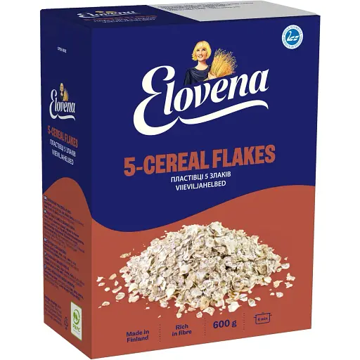 Хлопья Elovena 5-ти видів зернових 600 г (465602)