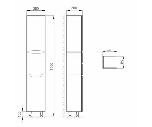 Пенал підлоговий Sanwerk "Алесса" 35 венге, лівий (MV0000254), Венге - фото 5