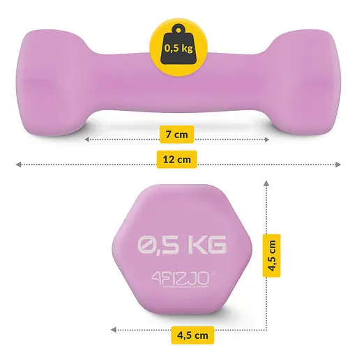 Набор гантелей виниловых 4FIZJO Classic 7 кг со стойкой (P-5905973403221) - фото 4